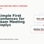 Simple First Sentences for Team Meeting Replys