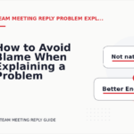 How to Avoid Blame When Explaining a Problem in Team Meeting Reply English